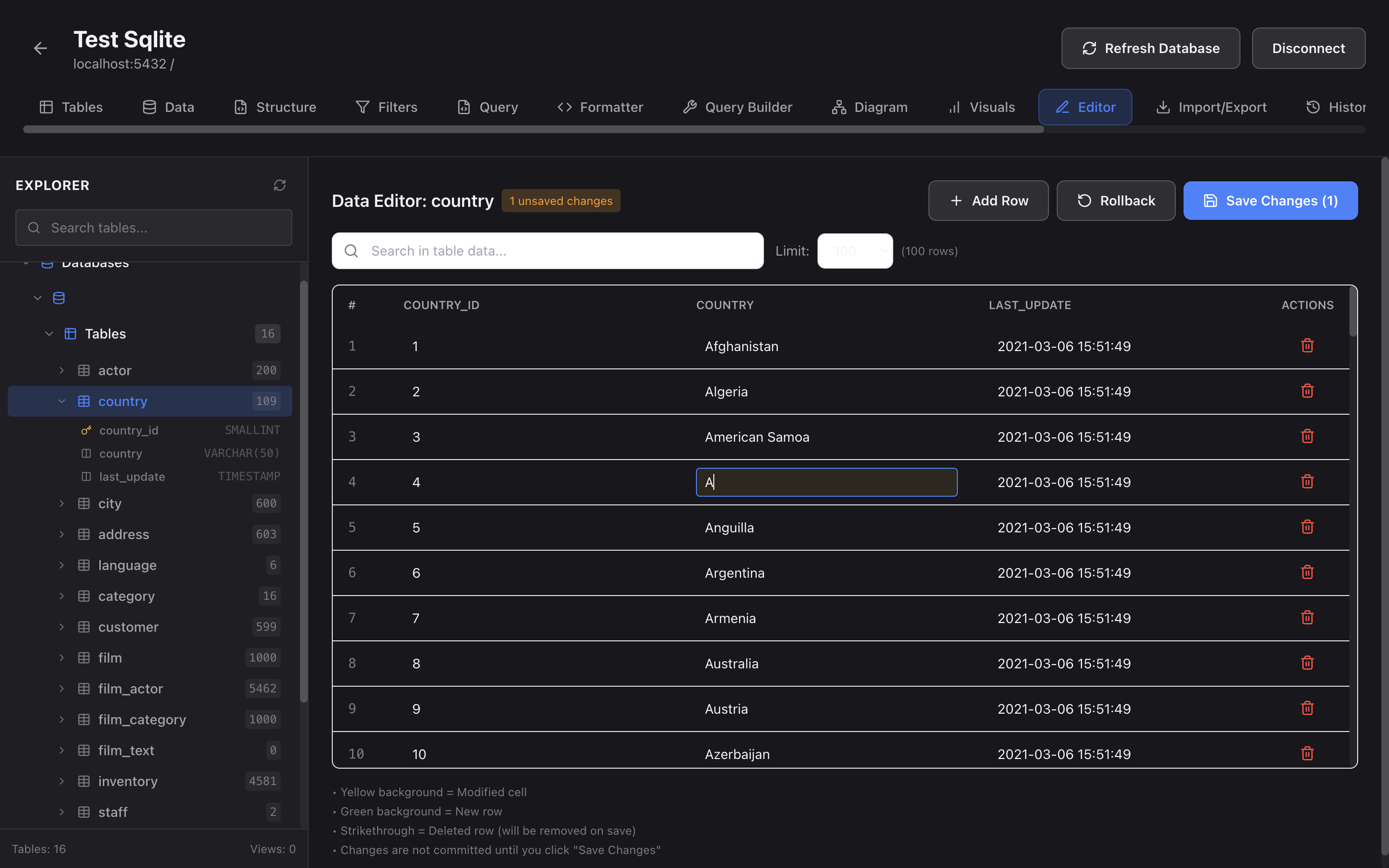 Edit Database Data Visually - No SQL Code Required